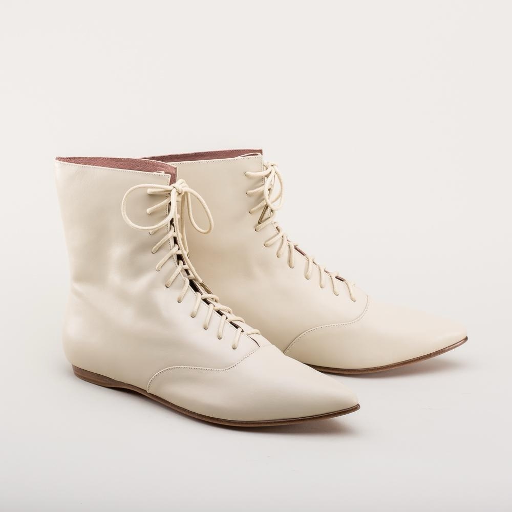 American Duchess Hartfield Regency Boots in Ivory sz: 9.5